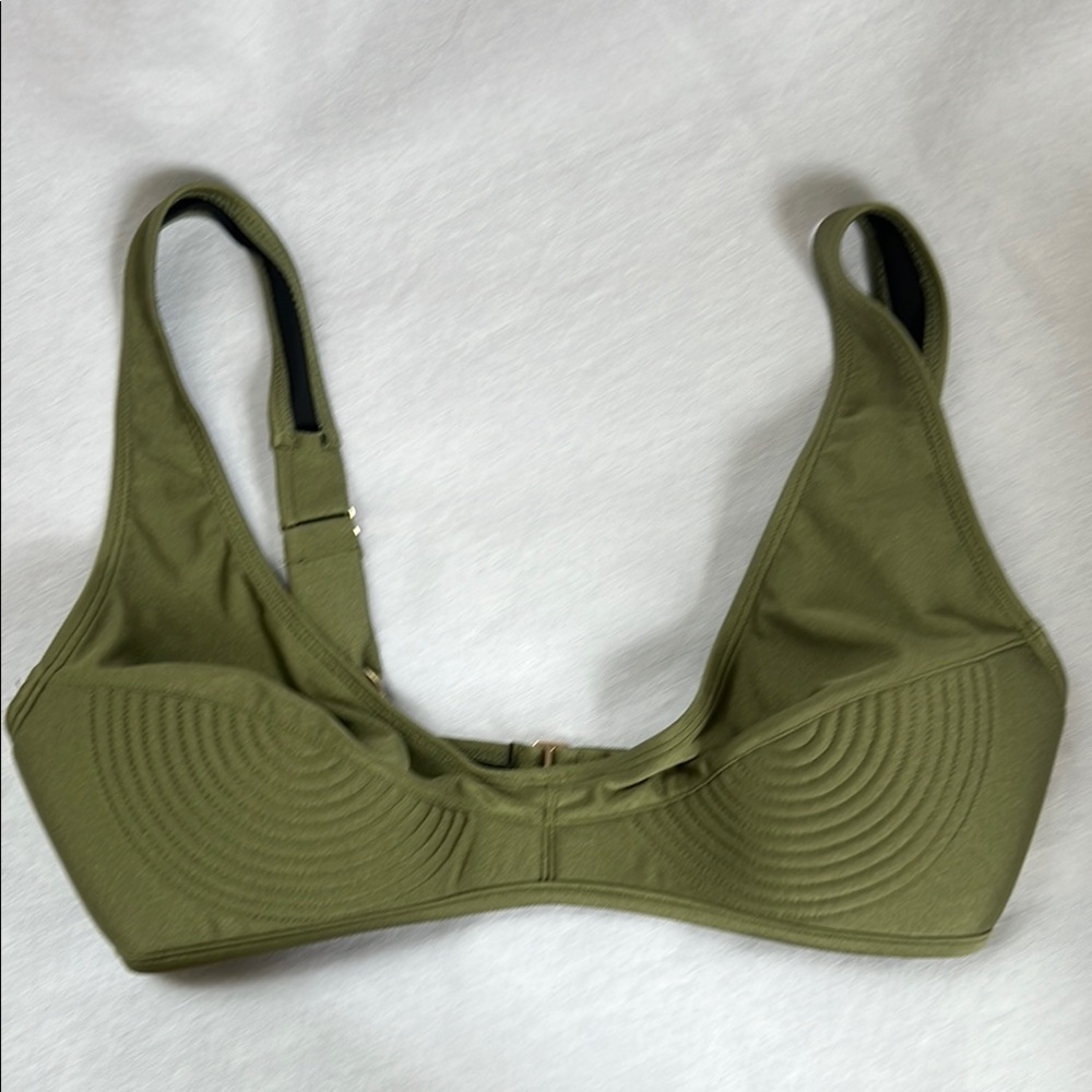 Chelsea & Violet Olive Green Women's Bikini Top